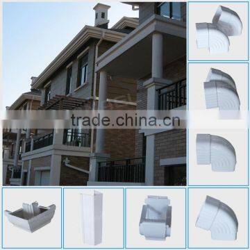 Wholesale price Wanael White brown 5.2inch PVC rectangular Kenya Rain Gutter, Rain Gutter Clamps