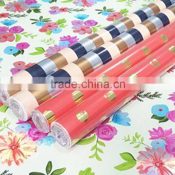 gold stamping foil art paper wrapping paper roll factory