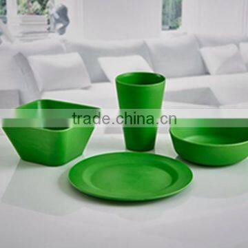 4pcs bamboo fiber dinnerware set