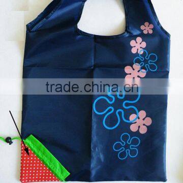 Strawberry shape polyester or nylon folding grocery bag