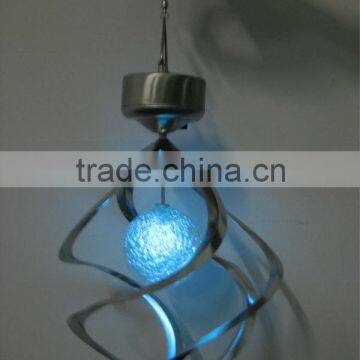 Multi Color Changing Saturn Wind Spinner Solar Hanging Garden light Outdoor Solar Wind Chime Light Wind Spinner Light