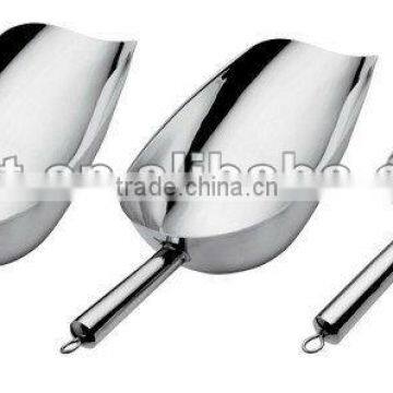 Stainless steel round point ice shovel