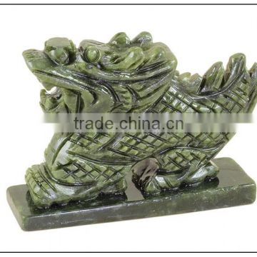 Auspicious Jade Feng Shui dragon, dragon statue