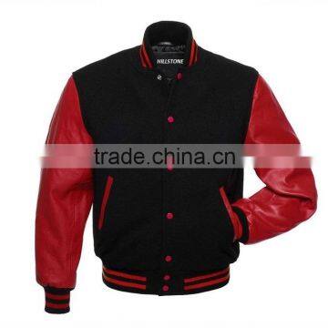 Wool Leather College Jackets/ Leather College Jackets/ Cotton Fleece College Jackets