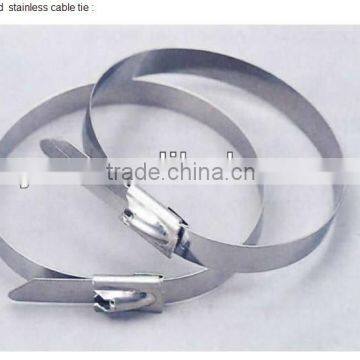 Steel,SS 304 Material and Self-Locking Type stainless steel band cable ties