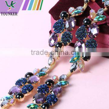 Bling Bling Fashion latest Fancy Rhinestone Cup Chian For Garments,bags,shoes decorations YSC01