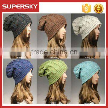 V-119 Customized slouchy crochet baggy beanie hat /knitted hats/beret