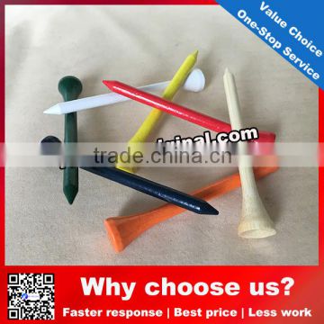 Colorful Wooden Golf Tee Wholesale/Custom Logo Printed Wooden Golf Tee