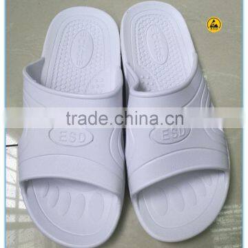 Good quality white color pvc foamed injection esd shoes slipper