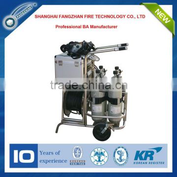 Movable/trolley respiratory with 2 carbon fiber cylinders,for fire,industry,oil safety