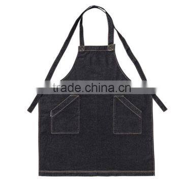 fashionable long denim apron work apron