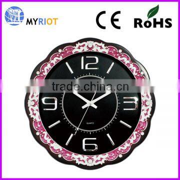 15 inch wave frame beatiful plastic quatrz clock