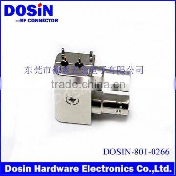 Hot Sell R/A 75 Ohm Zinc Alloy 3G HD SDI 2X1 Bnc rf Coaxial Connector photo-2