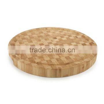 end grain bamboo round cutting board