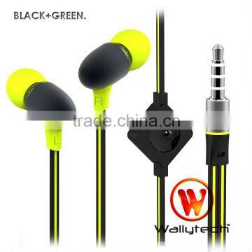 Wallytech Flat cable in-ear Earphone For mobile phone