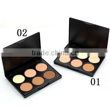 High quality 6 color face powder foundation waterproof makeup foundation