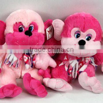 Luckiplus Hot Sale First Class Adorable Pink Monkey Nice Color Matching Safe Technology Toy For Kids
