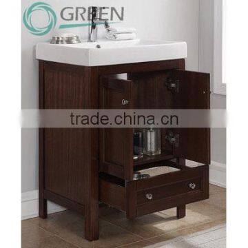 Hotel Wall Mounted beech wood bathroom vanity cabinet