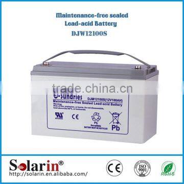 Solar GEL Battery Deep Cycle Battery Solar Battery 12v 100ah for UPS Solar System Wind Energy System