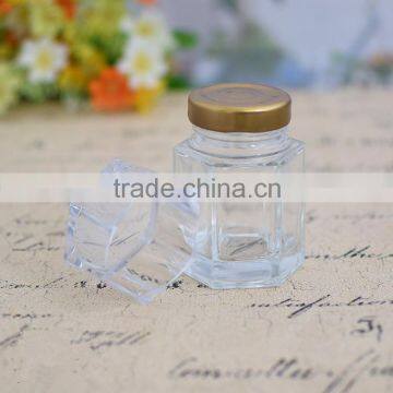 Wholesale Transparent Storage Jar Air Tight Jar Of Jam Pot Food Pickles Six Arrises Glass Bottles Of Honey