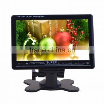 7inch car monitor hot sex video player lcd monitor mount