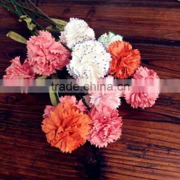 wedding decoration carnation, crepe paper carnation, party decoration carnation