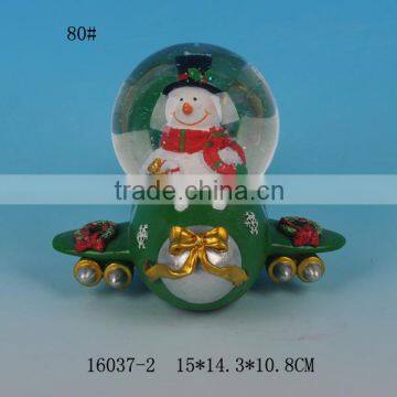 Lovely Santa design 80MM resin snow globes wholesale