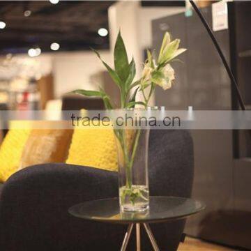 fashionable different types of clear tall glass vase for plant