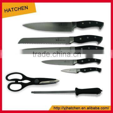 AH01 7pcs 3Cr14 stainless steel double forged kitchen knife set