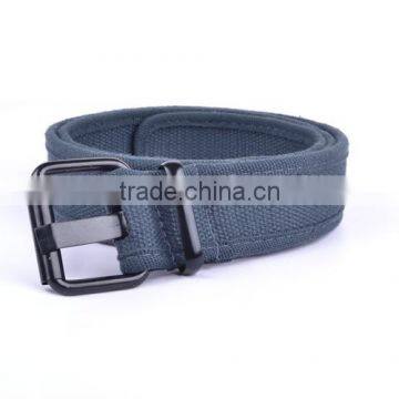 3.8cm Fabric Belt With Alloy Pin Buckle Big Flat Hole Fabric Belt photo-3