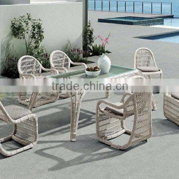 Evergreen Wicker Furniture - Outdoor Bamboo Furniture - Wicker Dining Set