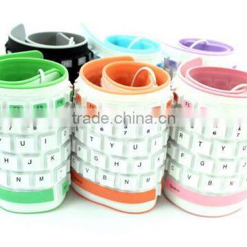 High Quality Corlorful Silicone Keyboard/folding Silicone Keyboard/portable Keyboard