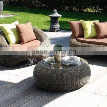 Wicker Round Rattan Garden Sofa Set Furniture- Patio Garden Aluminium PE Wicker Sofa Furniture photo-3