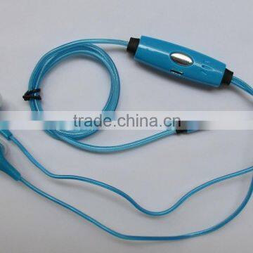 Shining Crazy Selling EL Flowing LED Light Earphone With Microphone as Newst Promotion Gift Gfactory Directly Supply photo-4