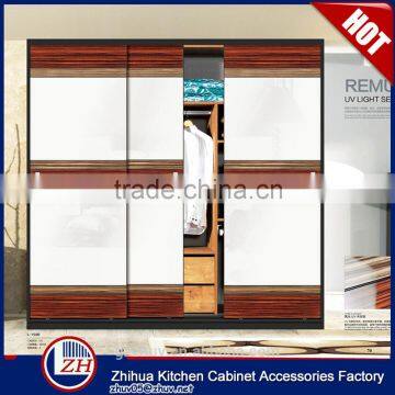 Double color wardrobe design furniture bedroom wheels for sliding doors wardrobe
