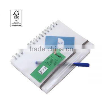 B5/A5/B6 PVC Spiral Note Book With Zip Lock Pocket photo-4