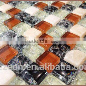 8mm Multi Color Crystal Glass Mosaic Mini Tile