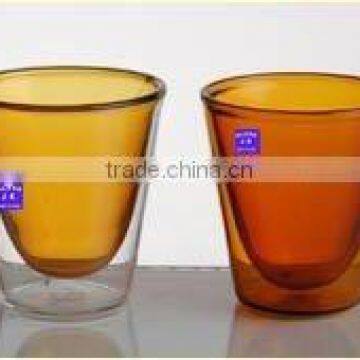 color glass tea cup