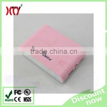 China battery manufacturer 10000mAh li-ion battery power bank 2 output cell charger