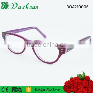 2016 new fashion design lady handmade high quality acetate optical spectacle eyewear