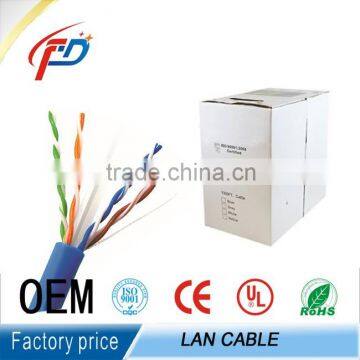 High Quality Factory Price 23awg 0.57mm Bare Copper 4pair Cat 6 Utp Lan Cable