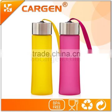 Colorful 450ml portable frosted plastic sport water bottle