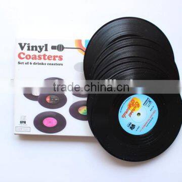 Customized CD shape pvc coaster