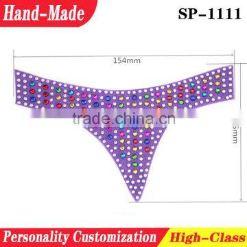 Acrylic diamond bead decorative hot melt fabric shoes patches