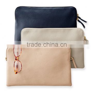 Daily Leather Zip Pouch bag