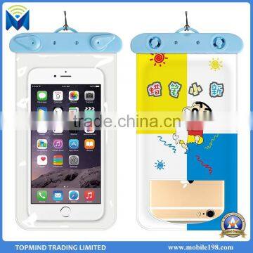 High Quality PVC Cute Cartoon Logo Print Waterproof Phone Bag