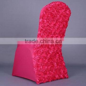 Wholesale Red Rosette Universal Stretch Lycra Chair Cover