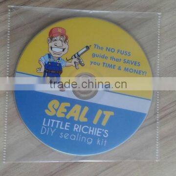 Movie DVD replication packed in plastic sleeve