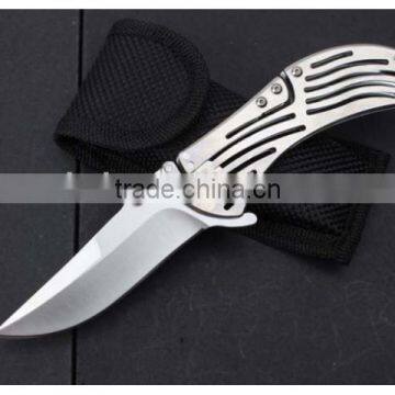 OEM stainless steel camping knife with backlock