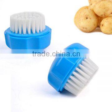 Best Quality Mini Easy Handhold Kitchen Vegetables and Fruit Plastic Round Brush Kitchen Tool Plastic Brush